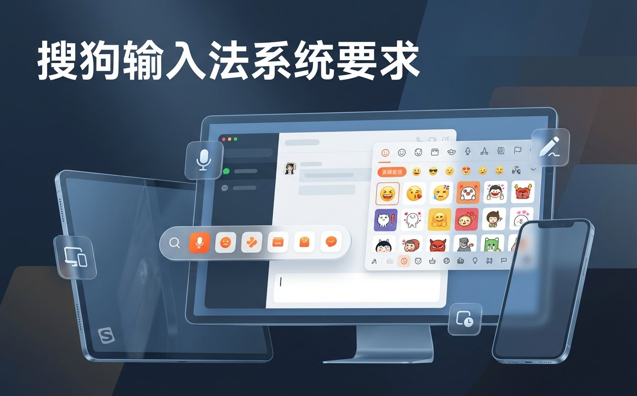 搜狗输入法移动端键盘与表情输入界面示例